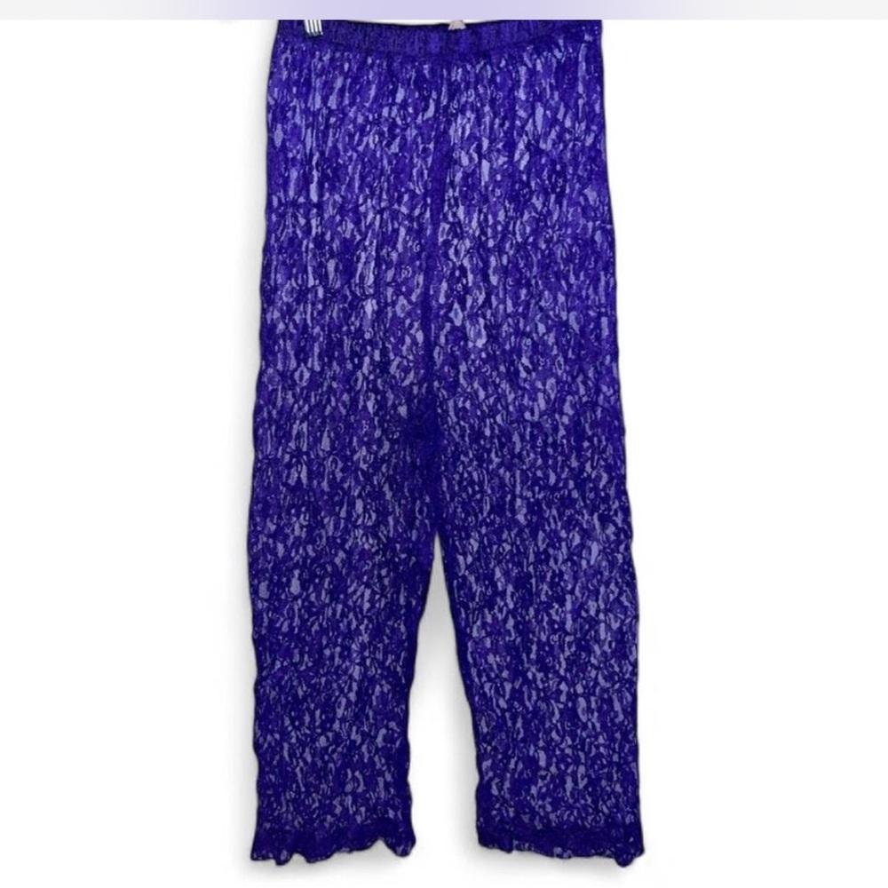 Vintage Purple Lace Pajama Bottoms Medium